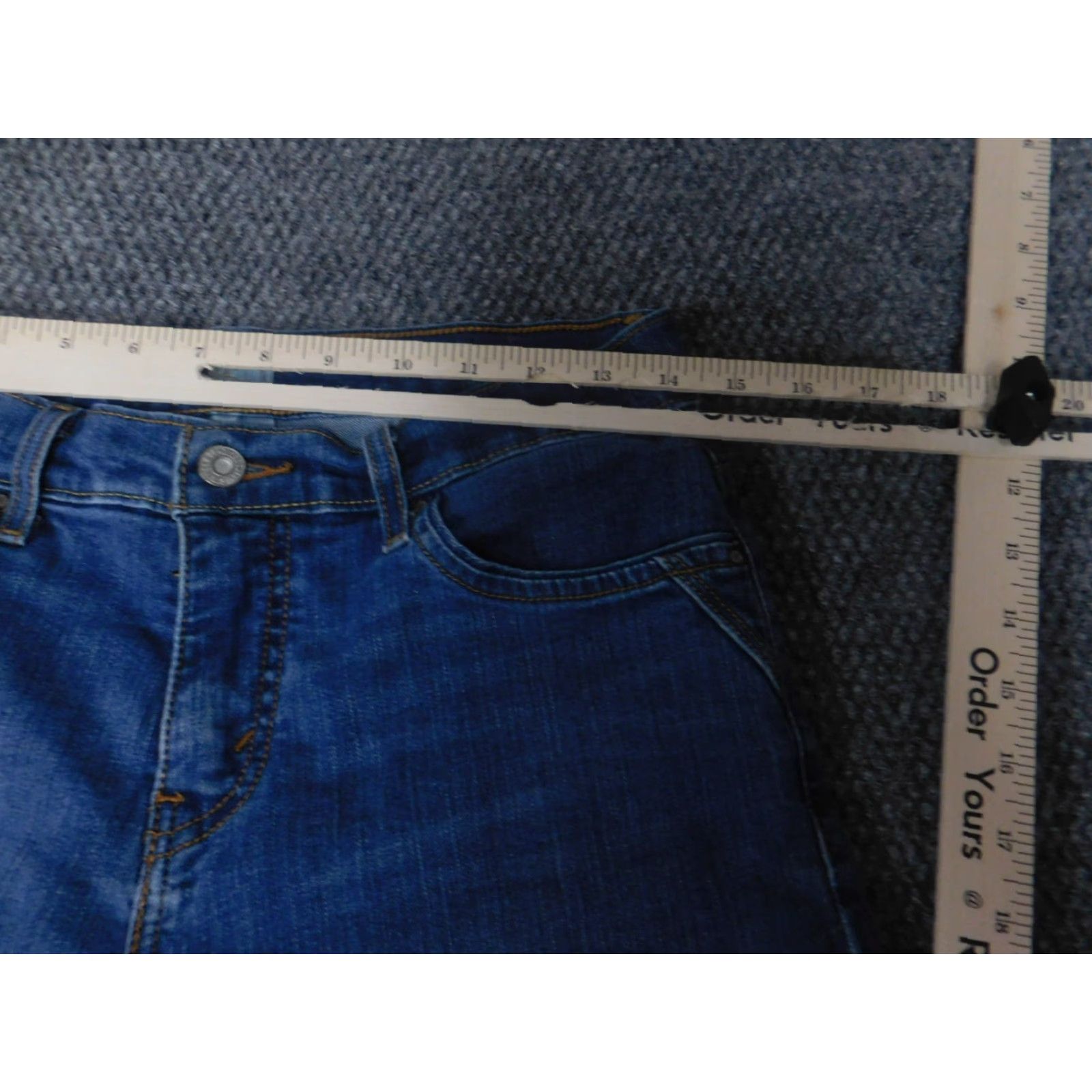 Levi's Levi's Jeans Womens 10 Blue Slimming 512 Straight Regular Denim Cotton Blend Waist 28 Inseam 25 in Zip Zipper Size 32" / US 10 / IT 46 - 4 Thumbnail