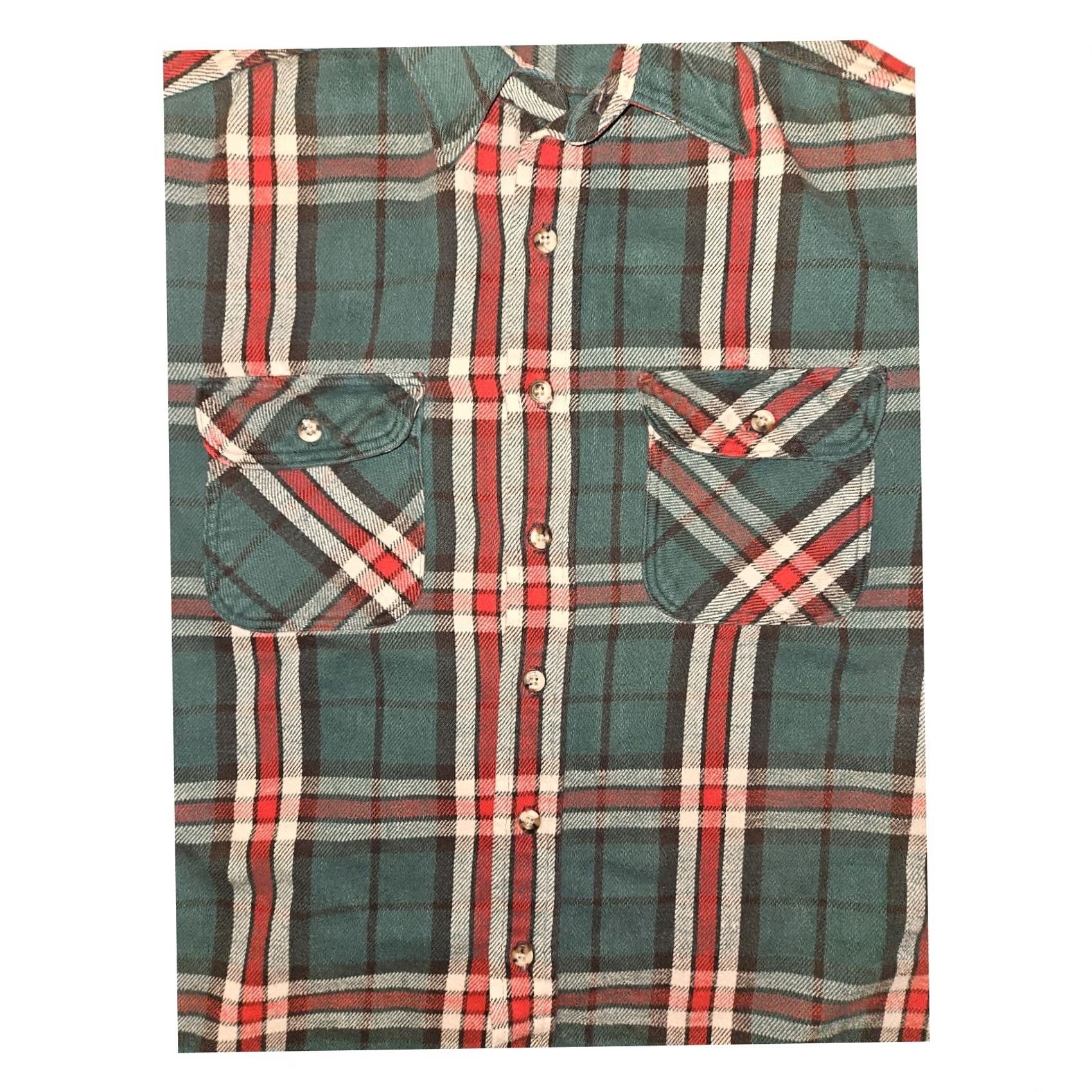 Vintage VINTAGE Fieldmaster Flannel Button Long Sleeve LT Men's Green Plaid 90s Outdoors Shirt Size US L / EU 52-54 / 3 - 5 Thumbnail