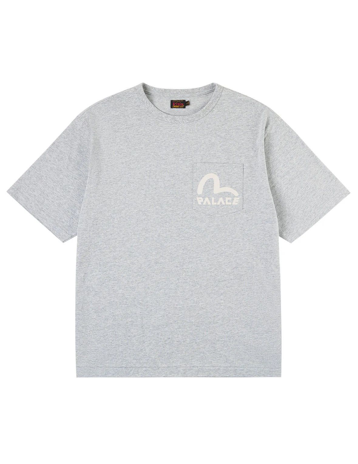 Palace Evisu Heavy Wash Tri Ferg T-Shirt Grey - Size XL ✓