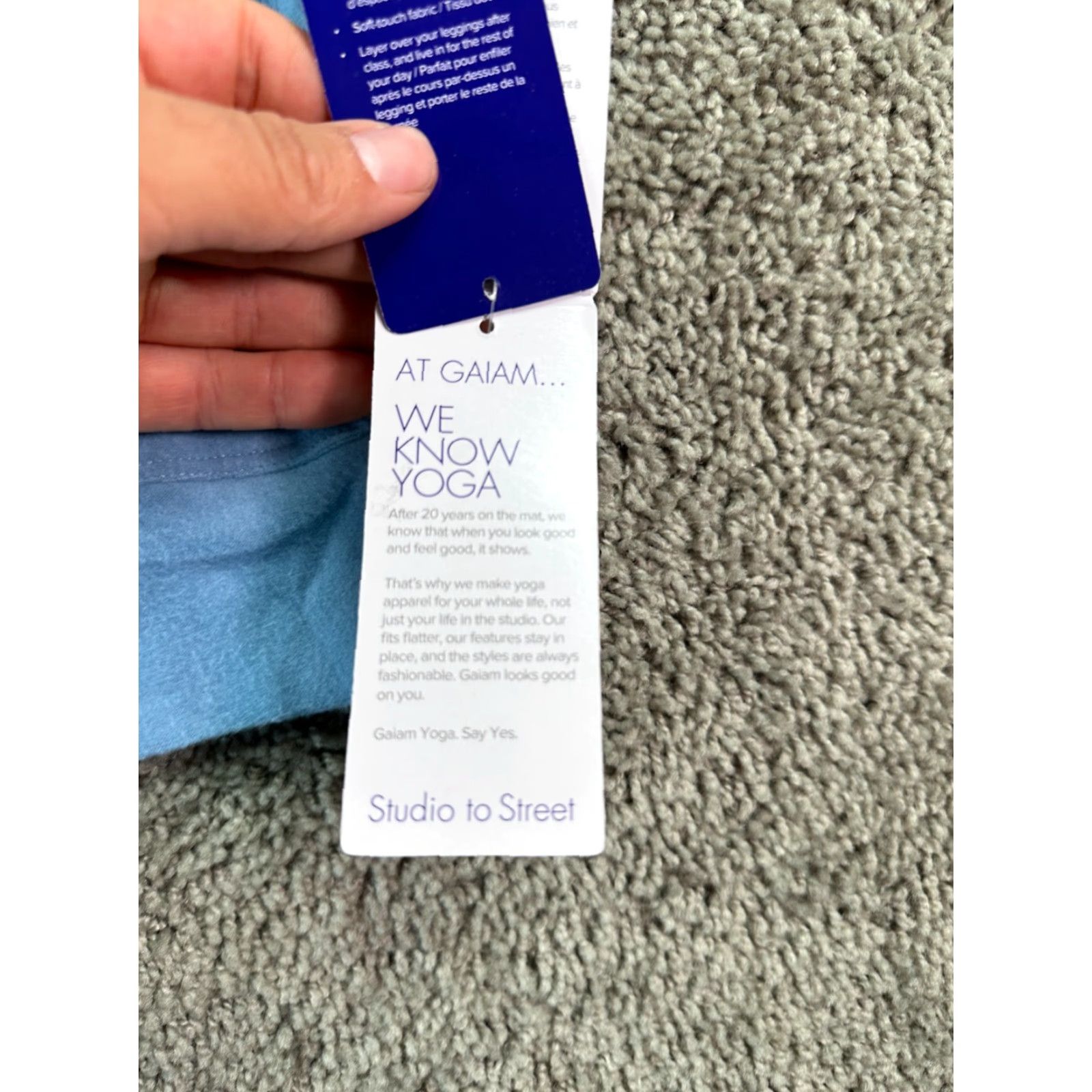 Vintage Gaiam Hoodie Womens XS Blue Shadow Fleece Pullover Yoga Shirt Size XS / US 0-2 / IT 36-38 - 7 Thumbnail