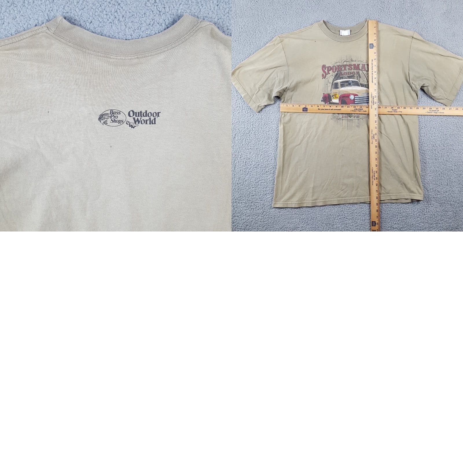Bass Pro Shops Bass Pro Shop Distressed T-Shirt Truck Men XL Grunge Beiges 00s 90s Fishing Car Lodge Sportsman Size US XL / EU 56 / 4 - 8 Thumbnail
