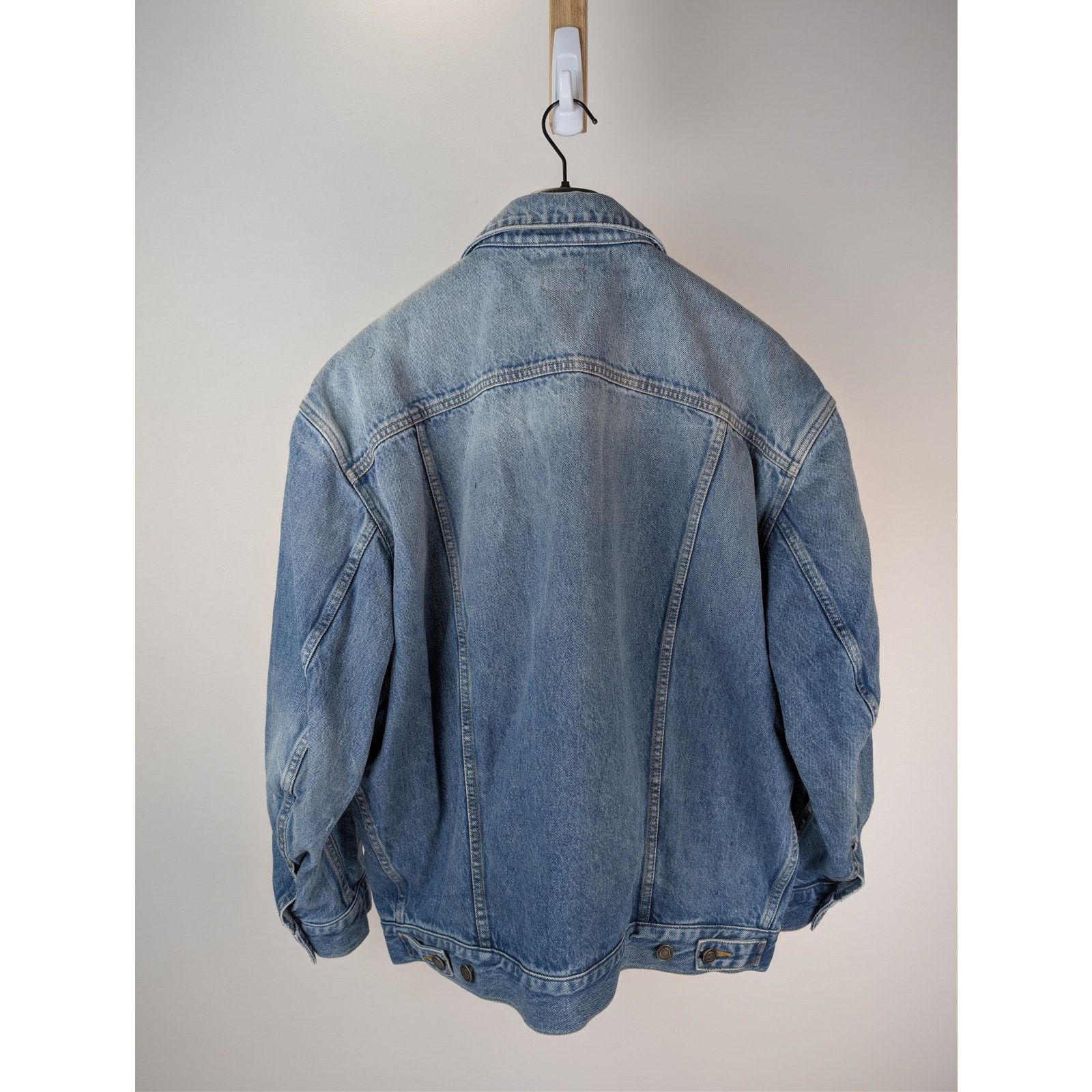 Saint Laurent Paris o1rshd1 Egg Shape Denim Jacket in Plain Lake Medium Blue Size US S / EU 44-46 / 1 - 10 Thumbnail