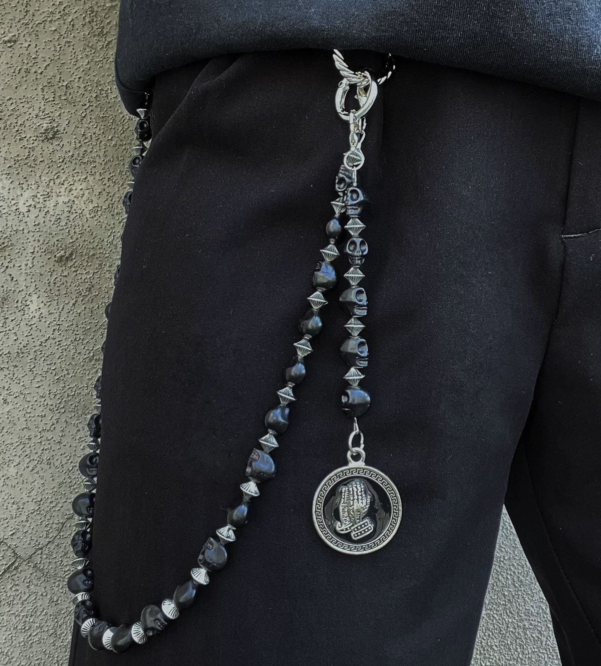 Japanese Brand × Jewelry Retro streetwear punk rock skull pocket wallet chain Size ONE SIZE - 4 Thumbnail