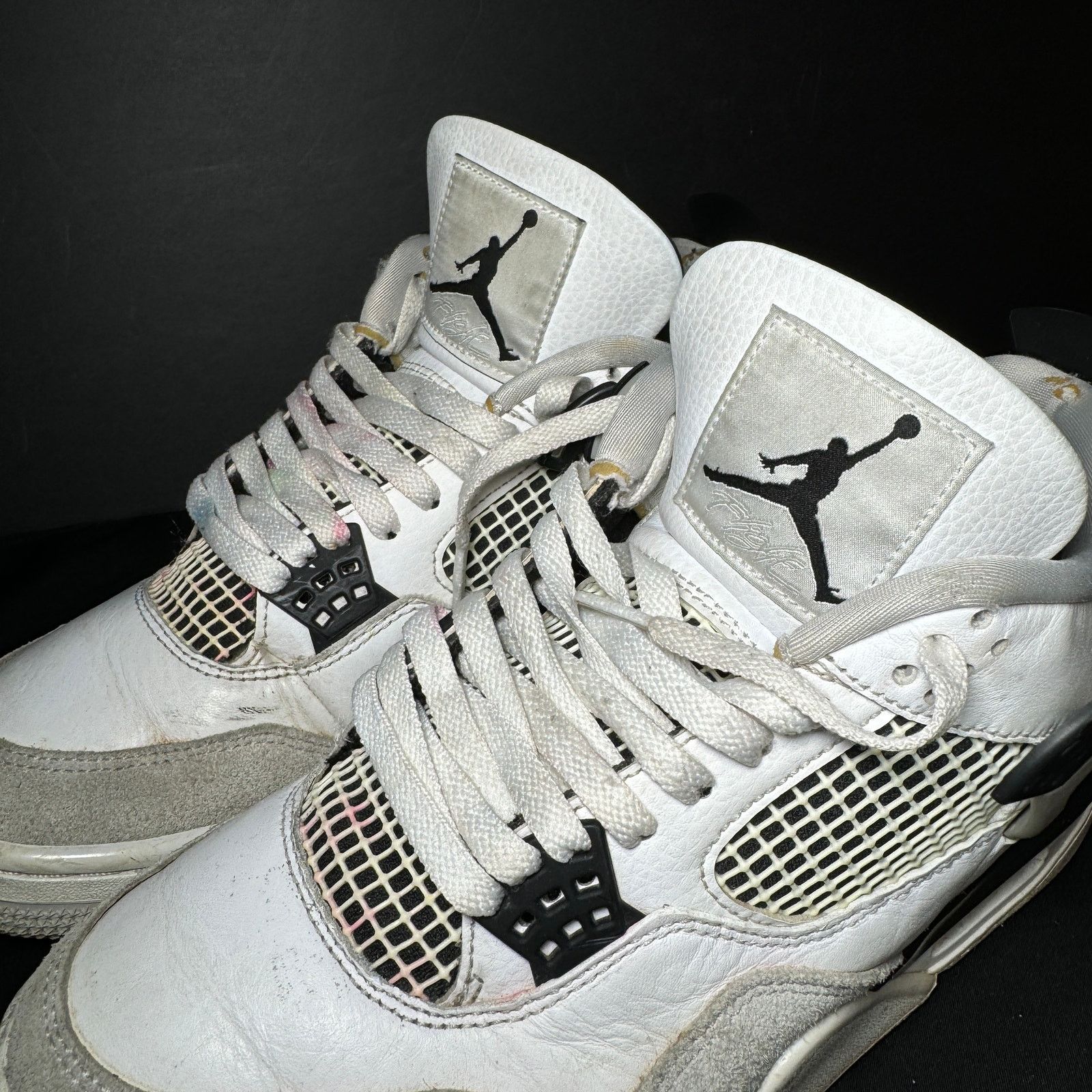 Jordan Brand × Nike Size 9 - Nike Air Jordan 4 Retro Military Black Men's Shoes Size US 9 / EU 42 - 9 Thumbnail