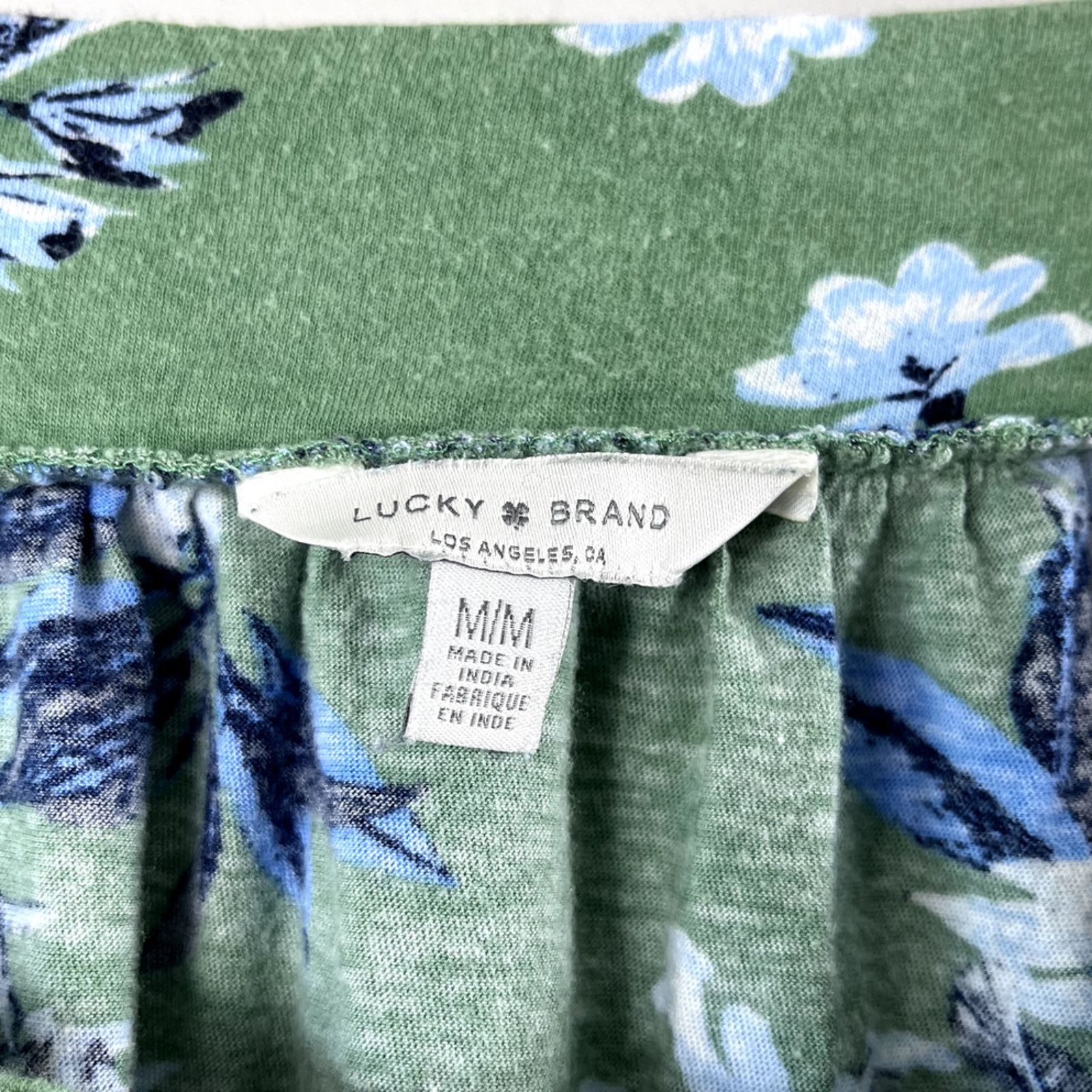 Lucky Brand Women's Green Floral Lucky Brand Blouse M Size M / US 6-8 / IT 42-44 - 2 Thumbnail
