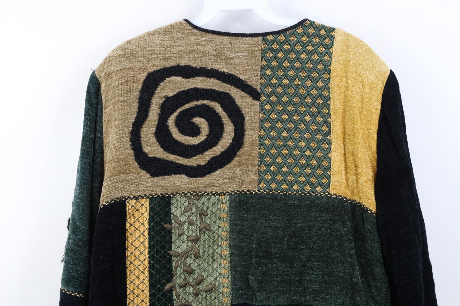 Vintage Vintage 90s Streetwear Chenille Patchwork Art Toggle Jacket Size M / US 6-8 / IT 42-44 - 12 Thumbnail