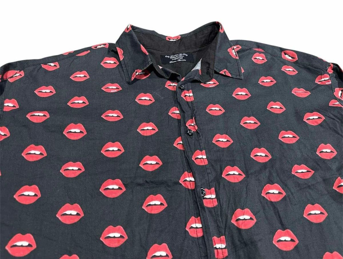 Hysteric Glamour × Japanese Brand × Seditionaries 🔥Sick Y2K RNA Inc Shirt Lips Overprinted Size US M / EU 48-50 / 2 - 3 Thumbnail