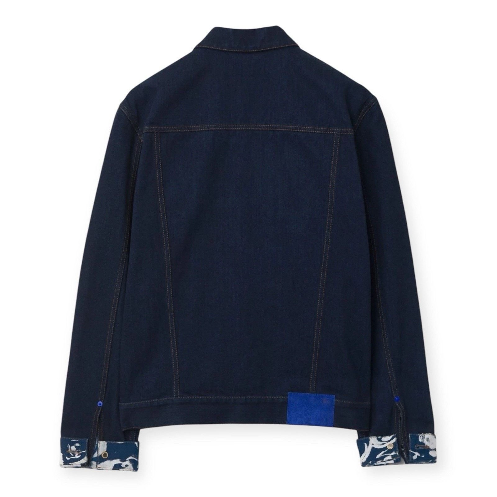 Burberry Mens London Navy Blue Denim Flocked Jacket XL $ 1790 Msrp Size US XL / EU 56 / 4 - 14 Thumbnail
