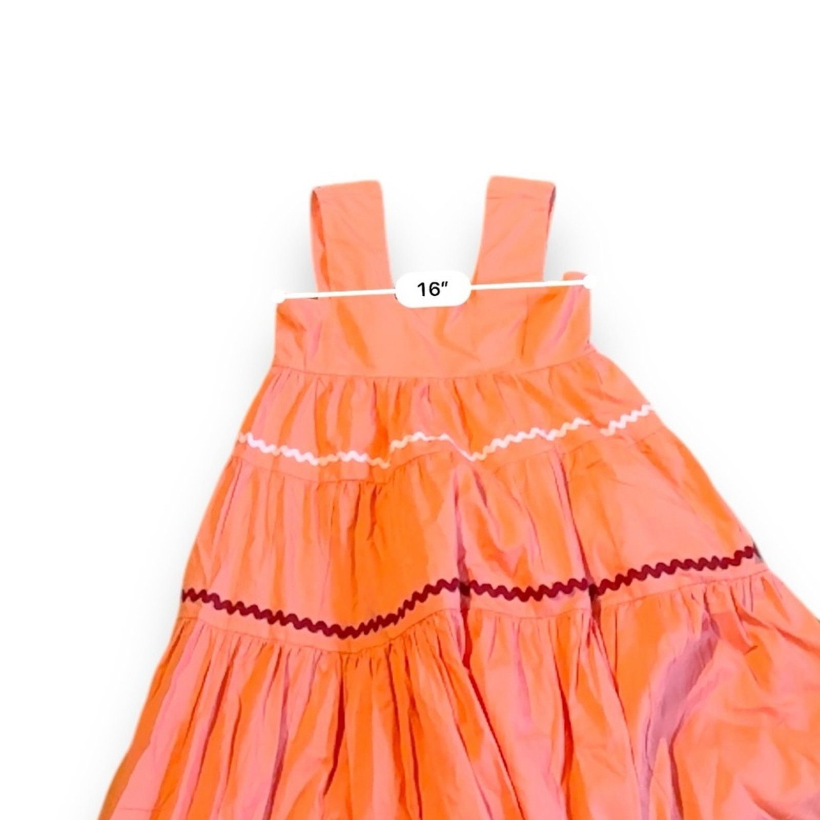 Anthropologie Anthropologie Helena Square Neck Tiered Coral Midi Dress Size S / US 4 / IT 40 - 11 Thumbnail
