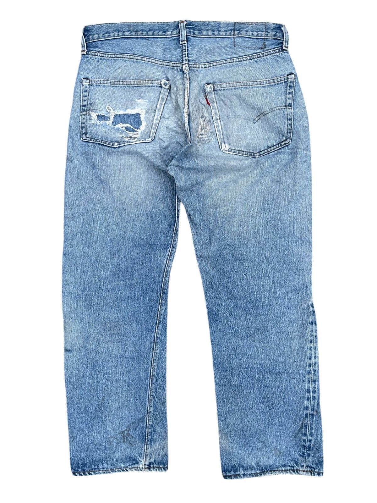 Levi's Vintage Levi’s 501 Single R Selvedge Denim Jeans Button 524 Size US 33 - 2 Thumbnail