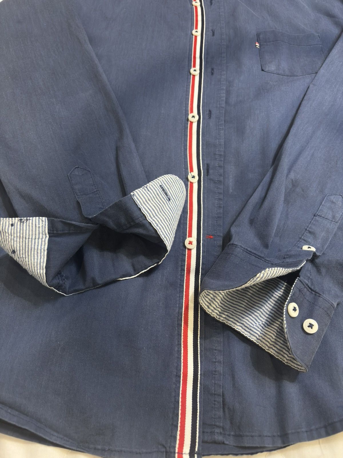 Other Navy button down Shirt.ms1041 Size US XS / EU 42 / 0 - 10 Thumbnail