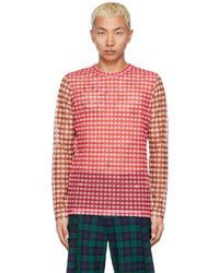Molly Goddard Menswear Molly Goddard Red & Brown Mesh Andrew Gingham Size US M / EU 48-50 / 2 - 5 Thumbnail