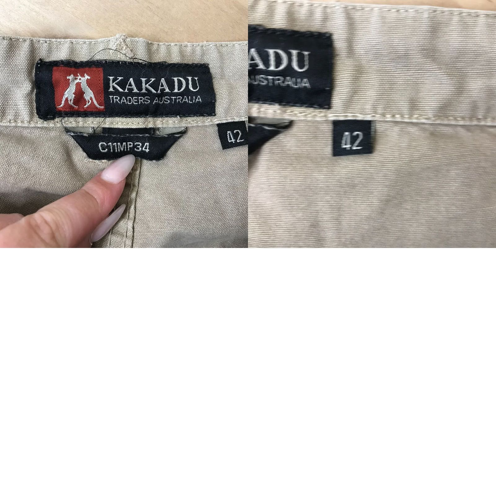 Vintage KAKADU MEN'S 42 BEIGE CARGO SHORTS Cargo Beige Mens 42 Casual Cotton Front Flat Regular Brand KAKADU Size US 42 / EU 58 - 8 Thumbnail