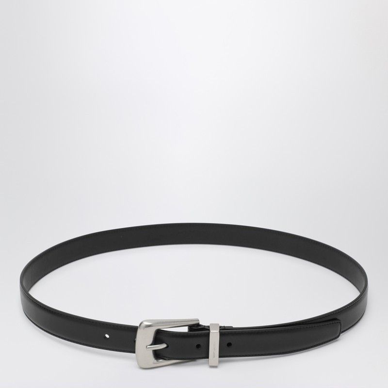 Saint Laurent Paris Saint Laurent Smooth Black Leather Folk Belt Size ONE SIZE - 1 Thumbnail