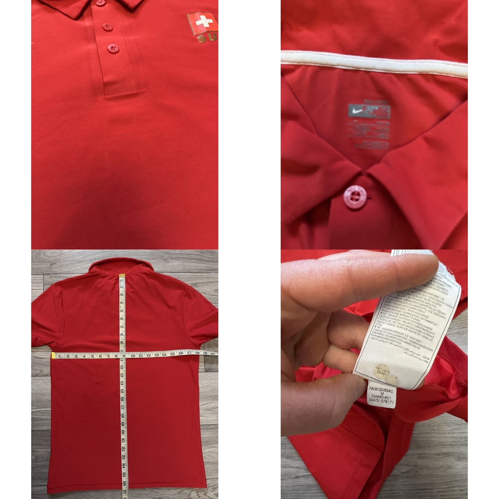 Nike VINTAGE Roger Federer 2010 DAVIS CUP OLYMPICS NIKE Shirt Mens M Red 334860-601 Size US M / EU 48-50 / 2 - 8 Thumbnail
