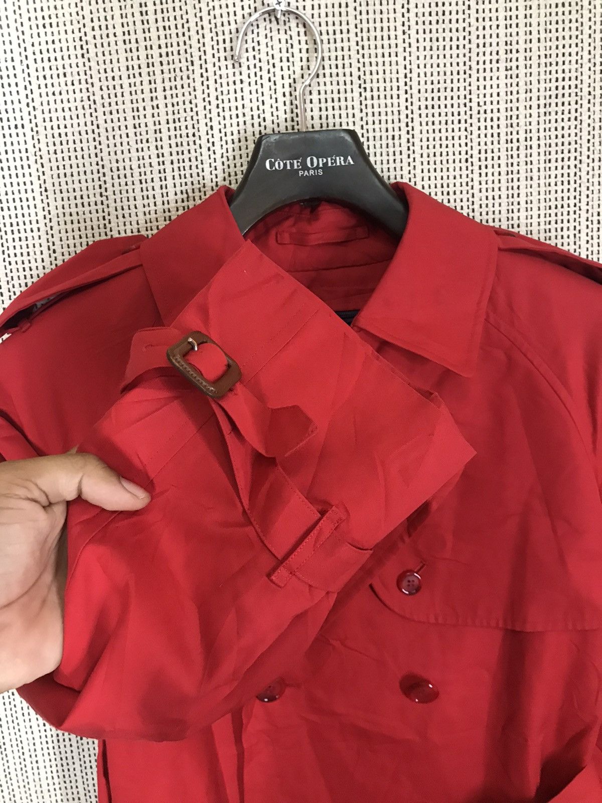 Burberry 🔥RARE COLOUR🔥BURBERRY TRENCH COAT RED NICE DESIGN Size US M / EU 48-50 / 2 - 9 Thumbnail