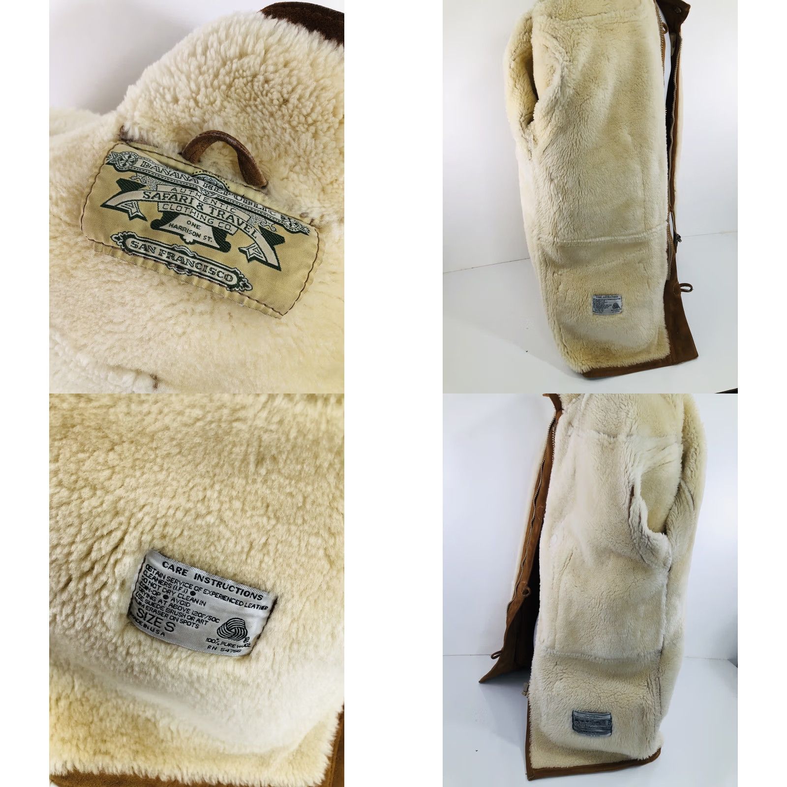 Banana Republic BANANA REPUBLIC Ranch Leather Shearling Jacket S Mens Brown Vintage Sawyers Napa Size US S / EU 44-46 / 1 - 8 Thumbnail