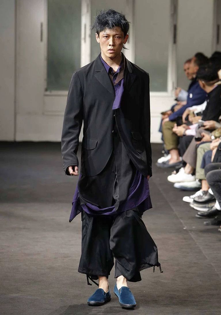 Yohji Yamamoto Yohji Yamamoto size 2 19SS blend glossy drawstring raven p Size US 28 / EU 44 - 1 Thumbnail
