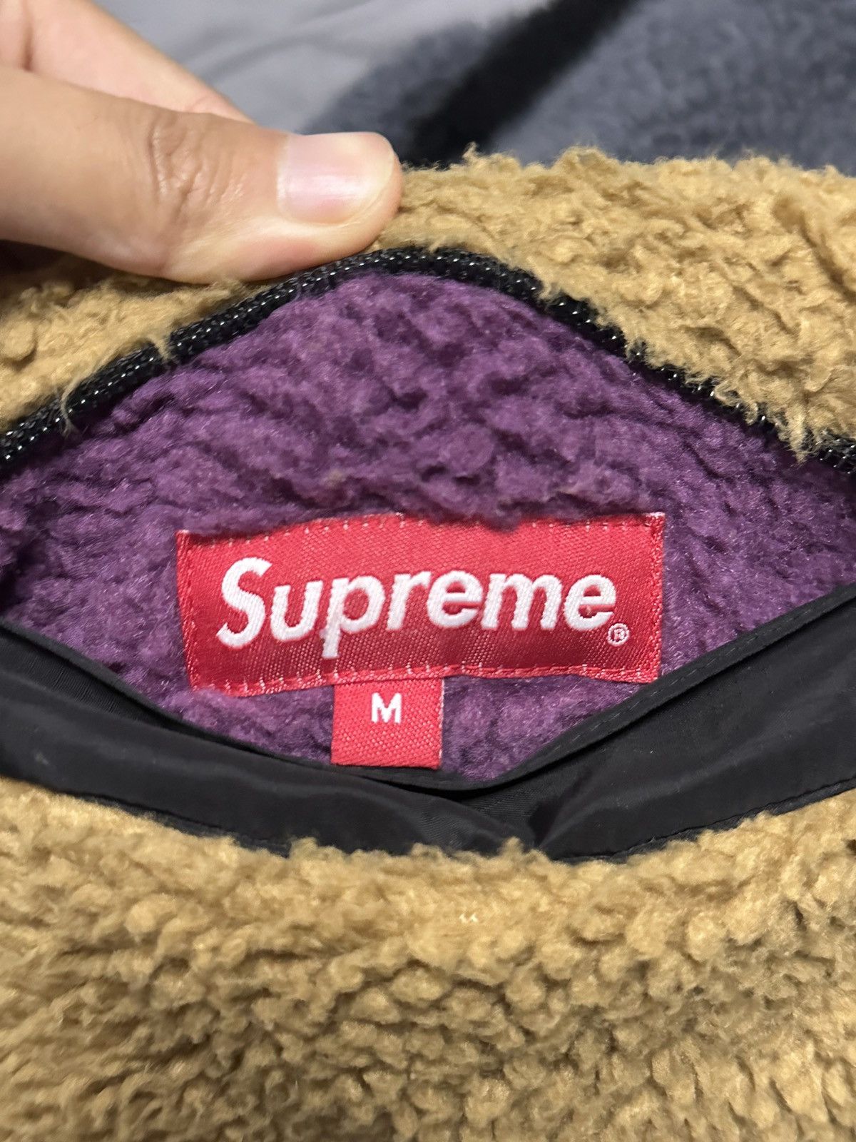 Supreme Reversible Colorblocked Fleece Jacket Medium