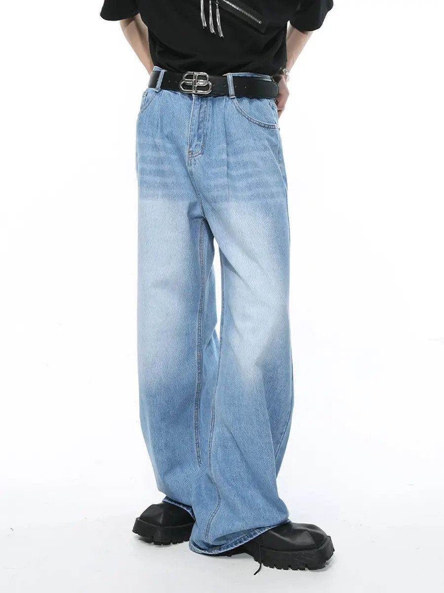 Japanese Brand Retro loose high street wide leg jeans Size US 32 / EU 48 - 3 Thumbnail