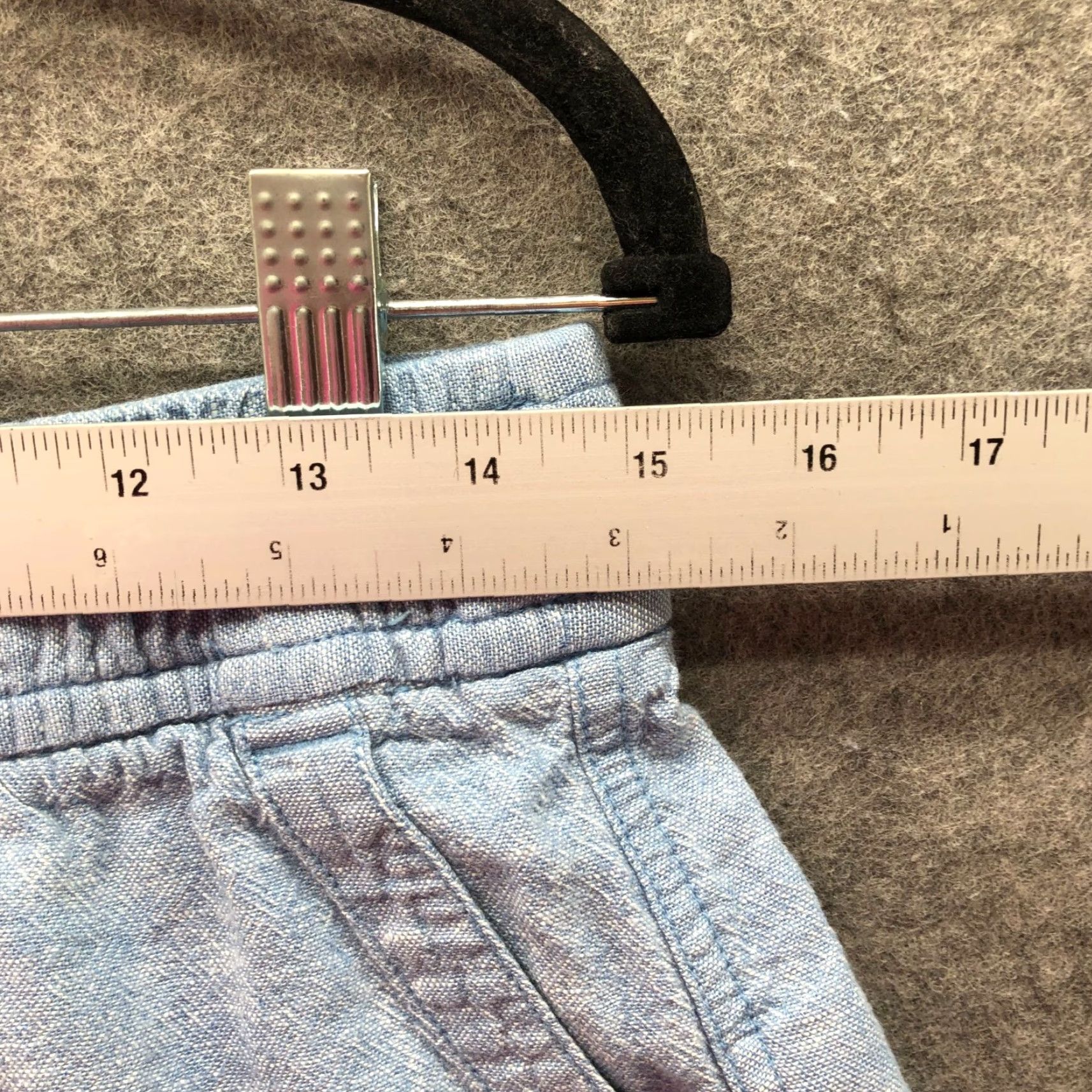 Gap Gap Linen Blend Shorts Womens M Light Blue Drawstring High Rise Relaxed Shirt? Wait. Size 32" / US 10 / IT 46 - 4 Thumbnail