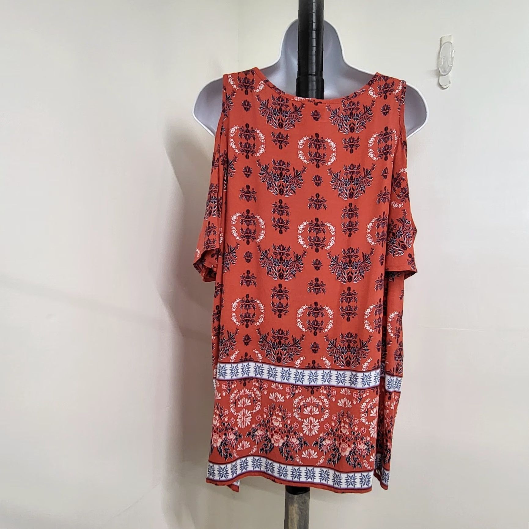 Vintage St John’s Bay Shirt Women's Size M Bohemian Tunic Top Cold Shoulder Blouse Boho Size M / US 6-8 / IT 42-44 - 3 Thumbnail