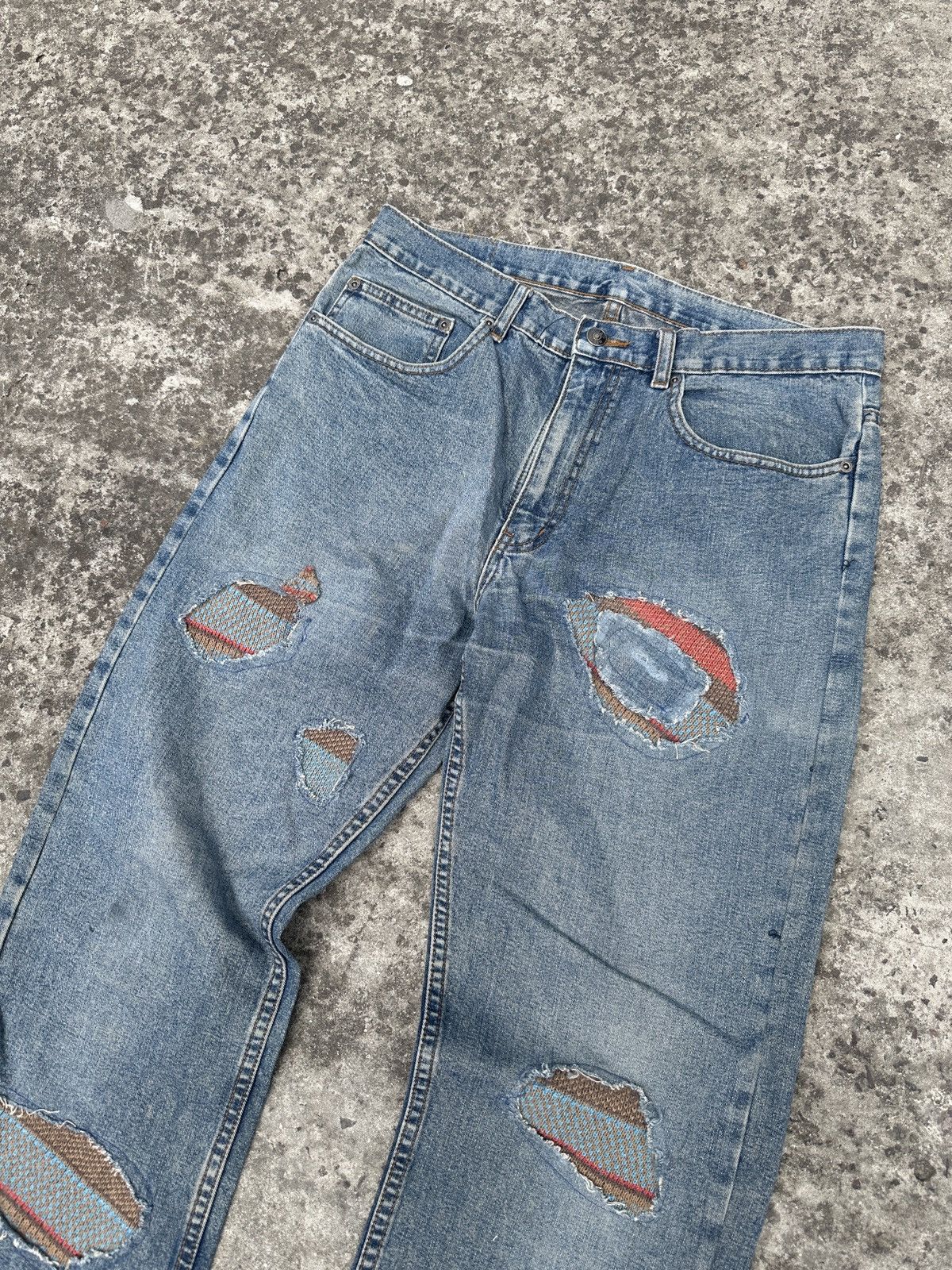 Other Y2K Vintage Custom Jeans Streetwear Style USA L Rare Size US 34 / EU 50 - 3 Thumbnail