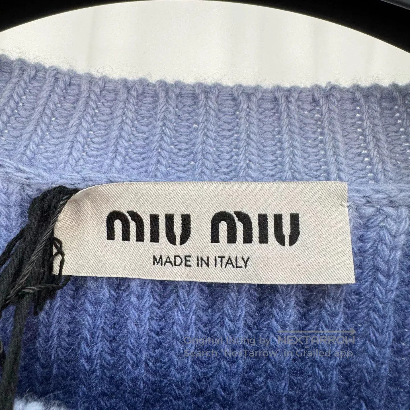 Miu Miu gradient blue wool knit sweater by Miu Miu. Size M / US 6-8 / IT 42-44 - 6 Thumbnail