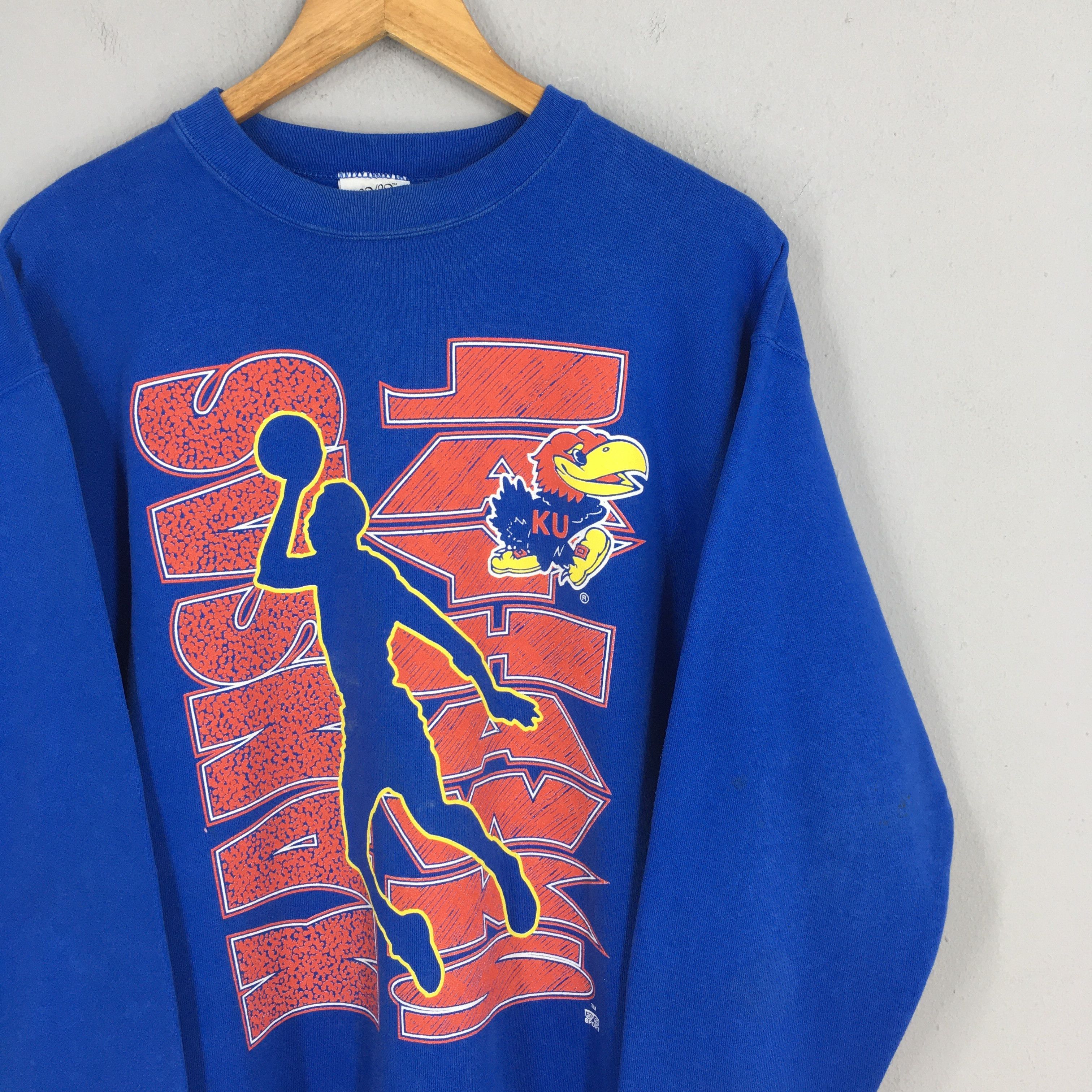Other Vintage Kansas Jayhawks Blue Sweatshirt Large Size US L / EU 52-54 / 3 - 2 Thumbnail