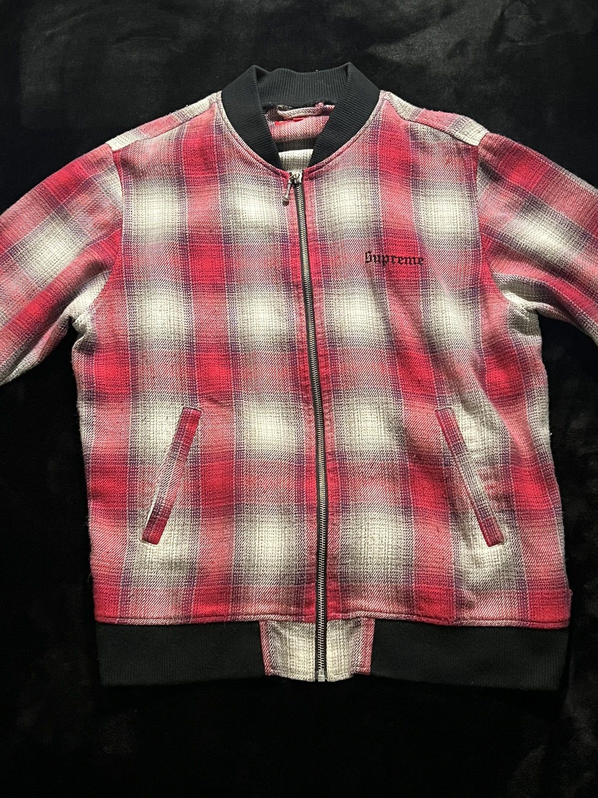 Supreme Shadow 2024 Plaid Bomber Jacket