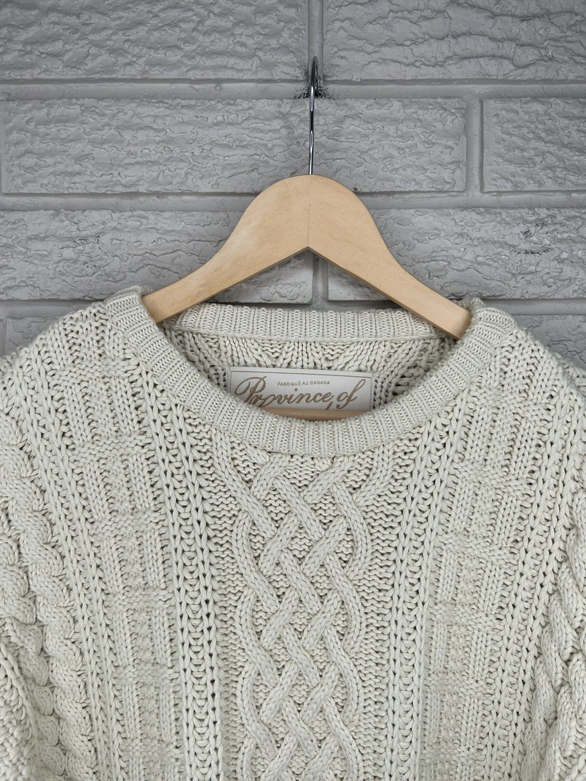 Vintage Province Of Canada White Cable Knit Sweater Size US L / EU 52-54 / 3 - 6 Thumbnail