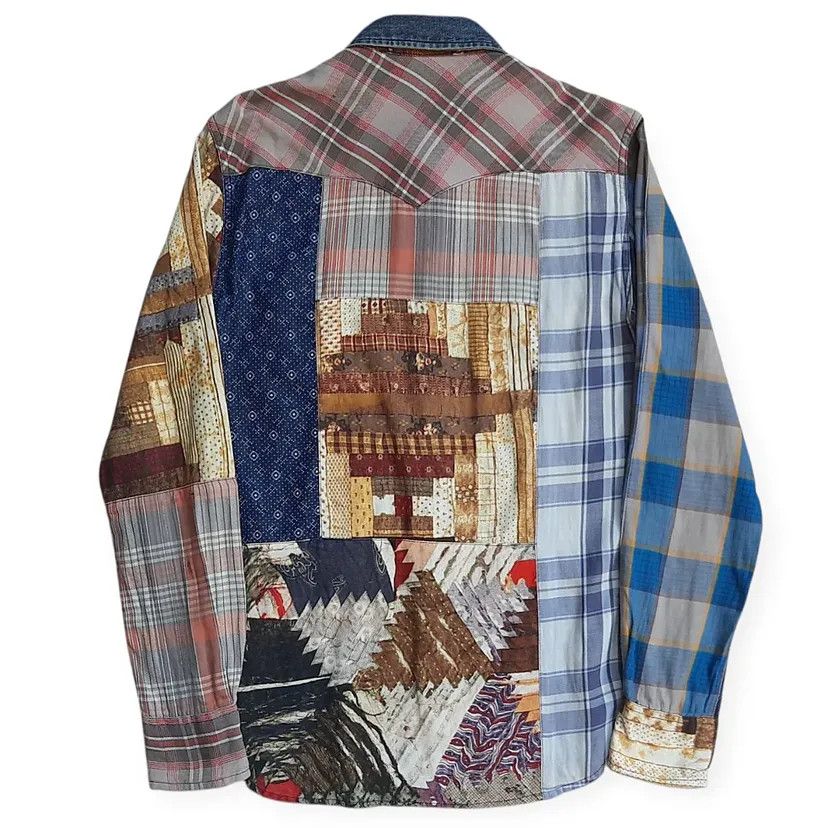 Denim & Supply Ralph Lauren Denim & Supply Ralph Lauren Vintage Patchwork Western Shirt Size US XS / EU 42 / 0 - 2 Thumbnail