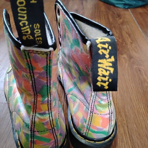 Dr. Martens Vintage Dr. Martens MIE 1460 Pascal Glitter Rainbow Boots Size US 8 / IT 38 - 6 Thumbnail