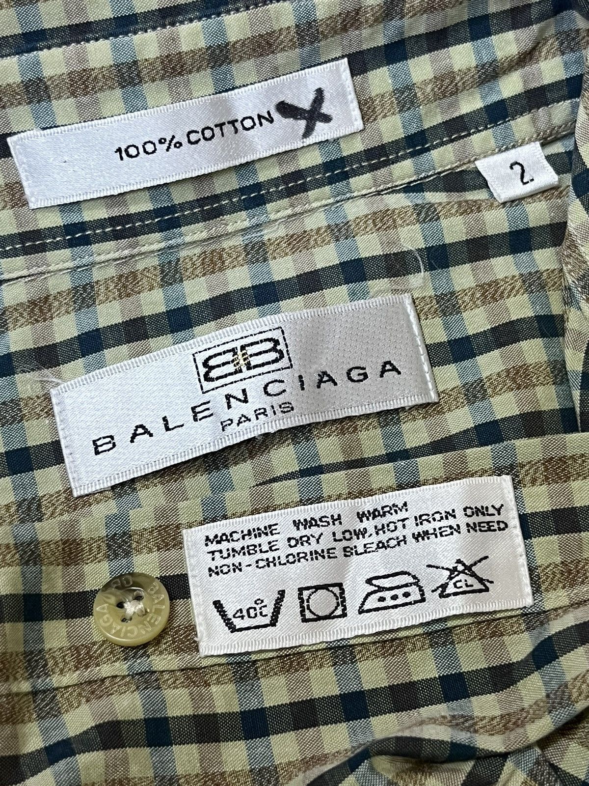 Balenciaga VINTAGE BALENCIAGA PARIS LONG SLEEVE BUTTON UPS SHIRT Size US M / EU 48-50 / 2 - 10 Thumbnail