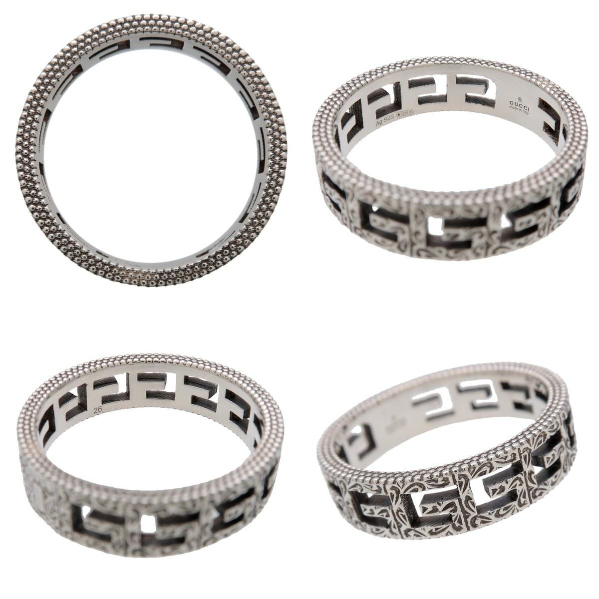 Gucci Gucci Square G Ring Sterling Silver Size ONE SIZE - 3 Thumbnail