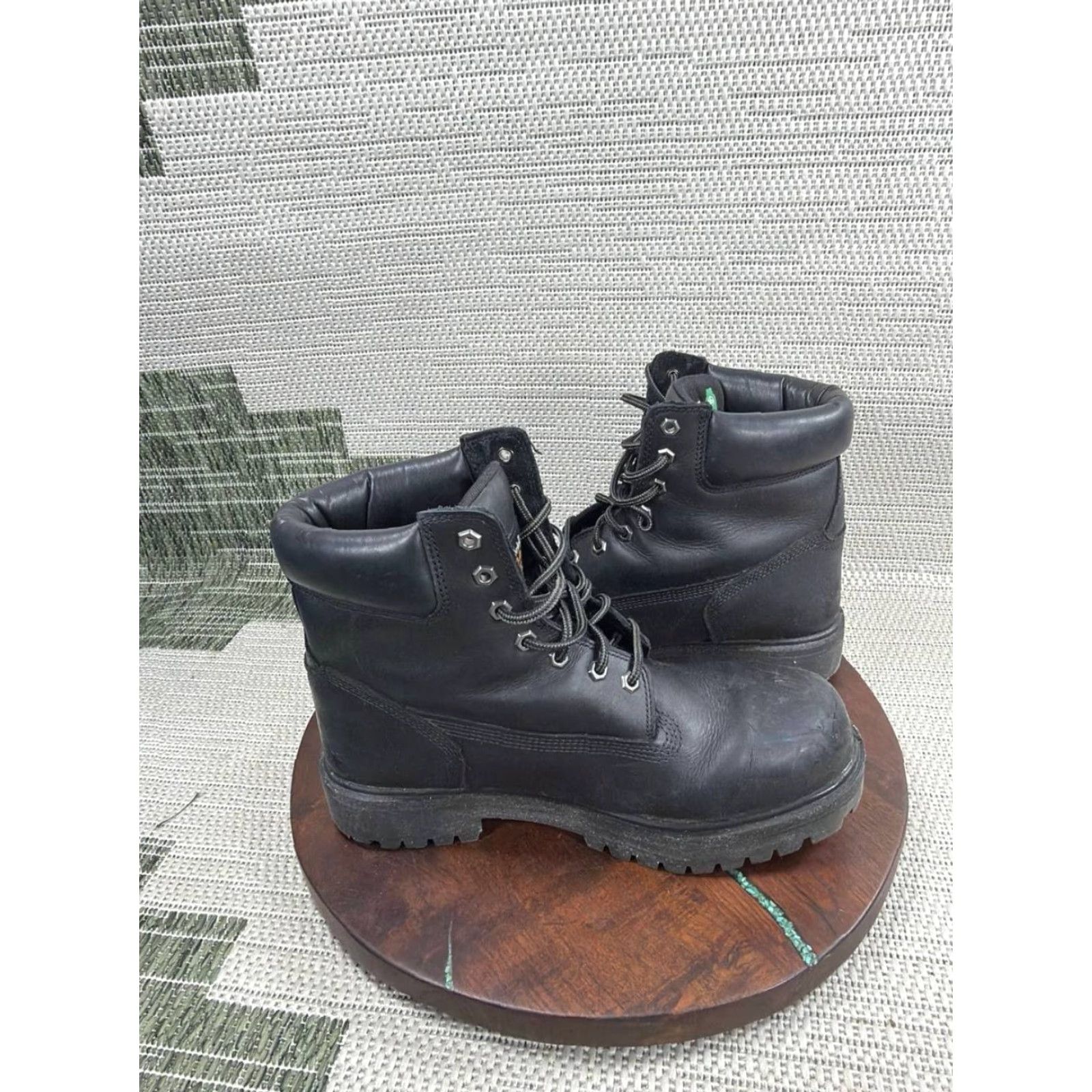 Timberland Timberland PRO Boots Mens Size 10.5 M Direct Attach Soft Toe Work Black Leather Boots Size US 11 / EU 44 - 4 Thumbnail