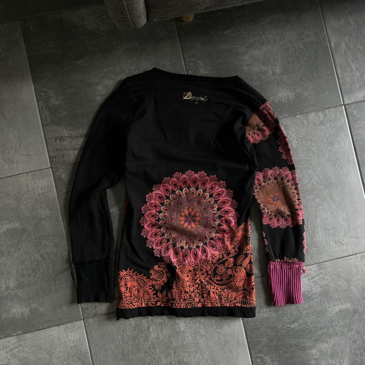 Desigual Vintage Desigual Knit Sweater Long-sleeve T-shirts Y2K 00s Size L / US 10 / IT 46 - 2 Thumbnail