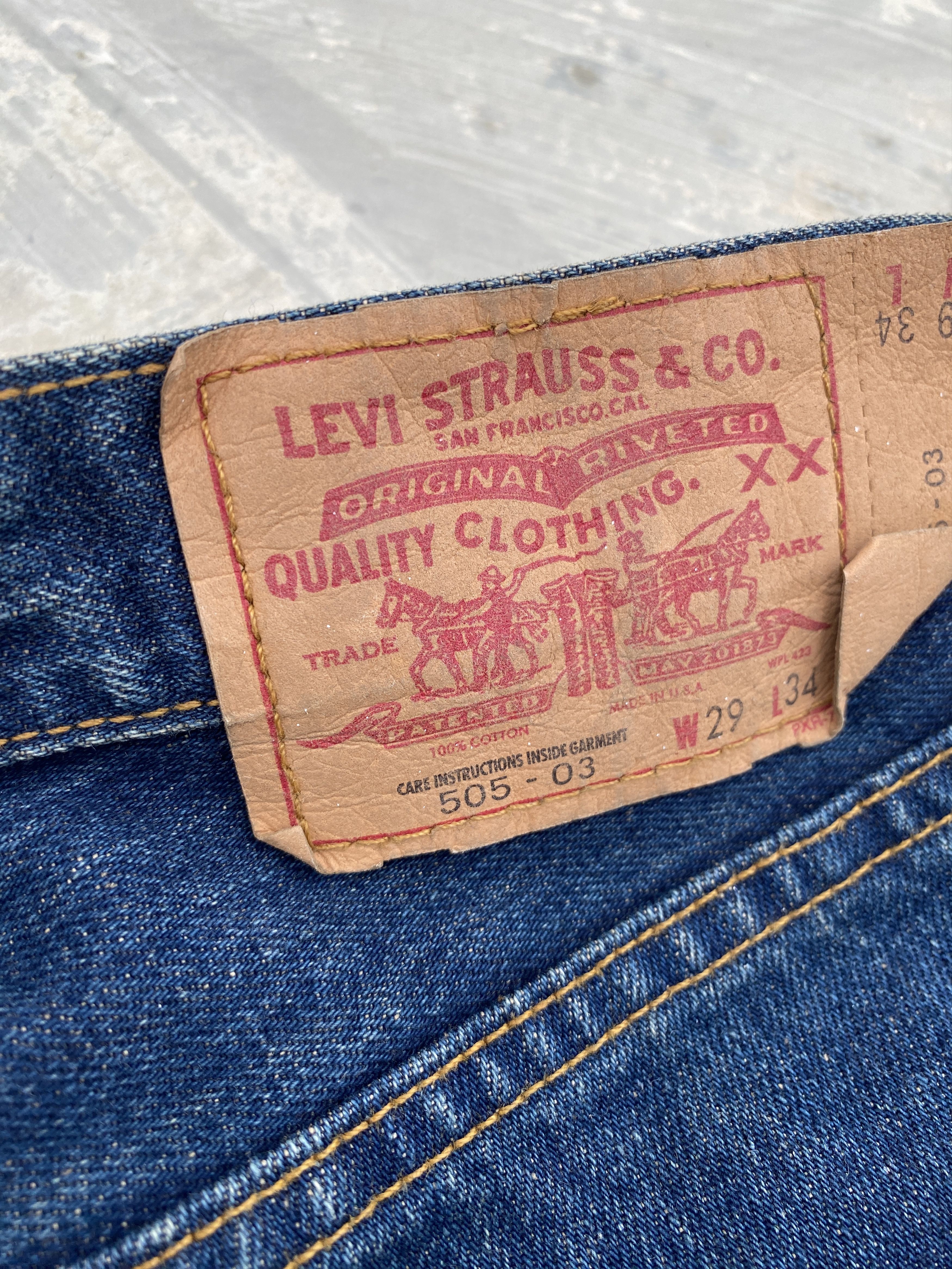 Levi's Reworked Levis 505 USA with Paint Splatter Size US 29 - 9 Thumbnail