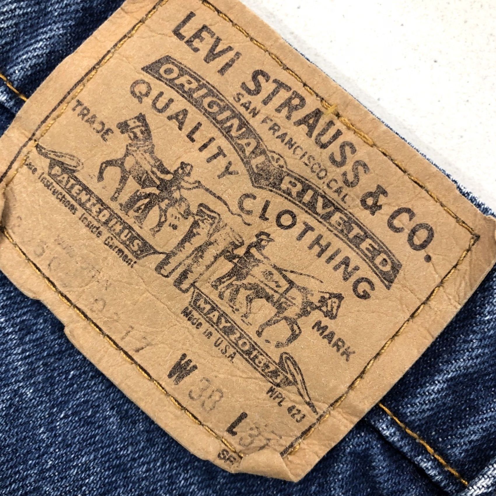 Levi's Levi’s Jeans 550 Orange Tab Medium Wash Denim Relaxed Fit 37 x 30.5 Mens Vintage Blue Cotton 5-Pocket Comfort Modern Classic Size US 37 - 2 Thumbnail