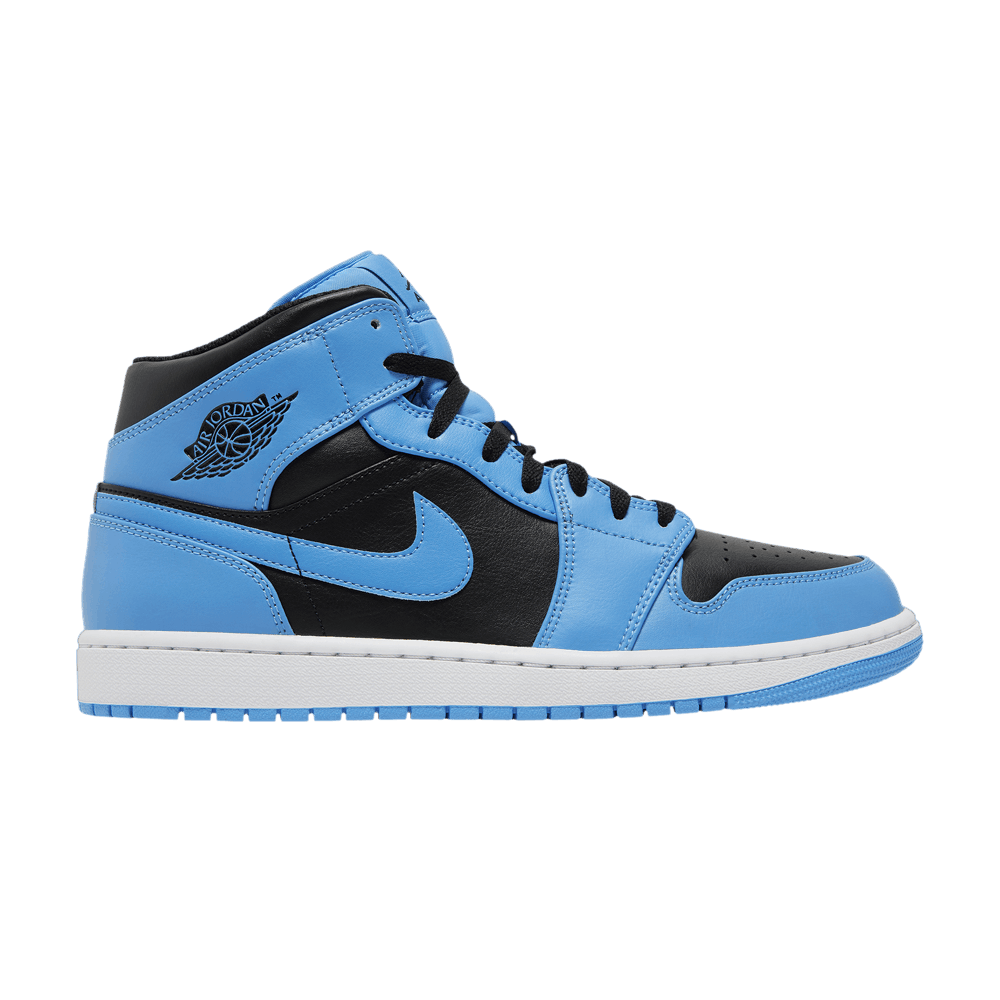 Jordan Brand Air Jordan 1 Mid University Blue Black | Grailed