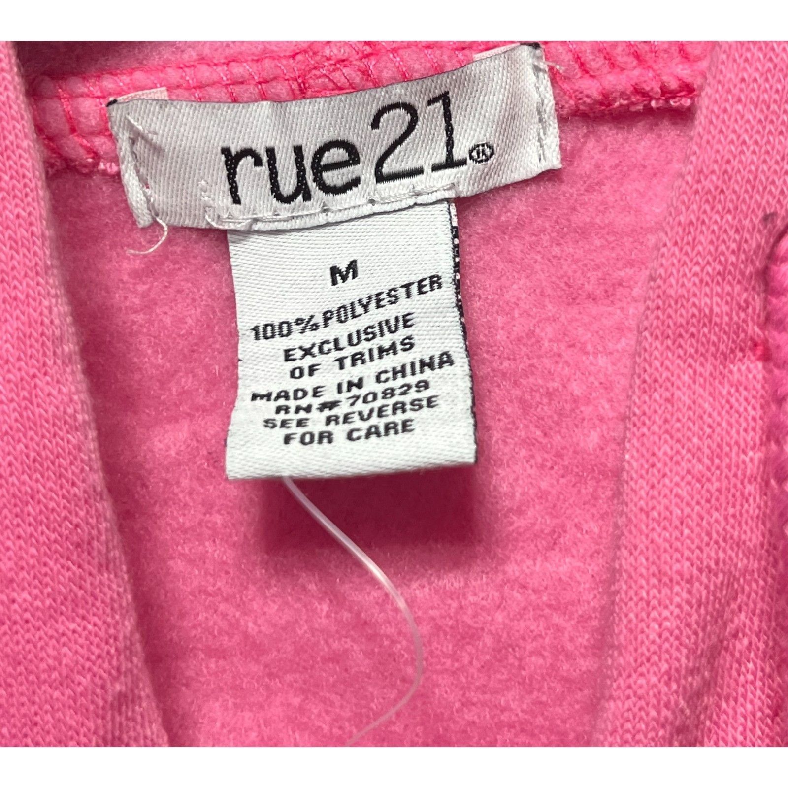 rue21 Rue 21 - Women's Long Sleeve Hooded Sweatshirt - Pink - Medi Size M / US 6-8 / IT 42-44 - 9 Thumbnail