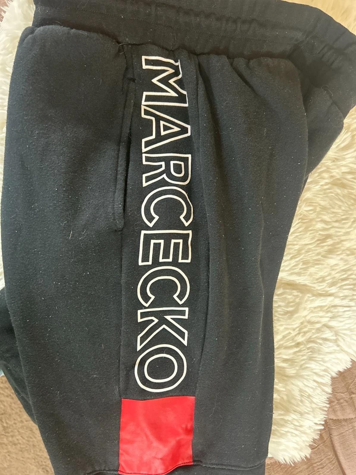 Ecko Unltd. MARC ECKO Cut&Sew Jogger Pants Sm Black Red Streetwear Y2K Size US 30 / EU 46 - 8 Thumbnail