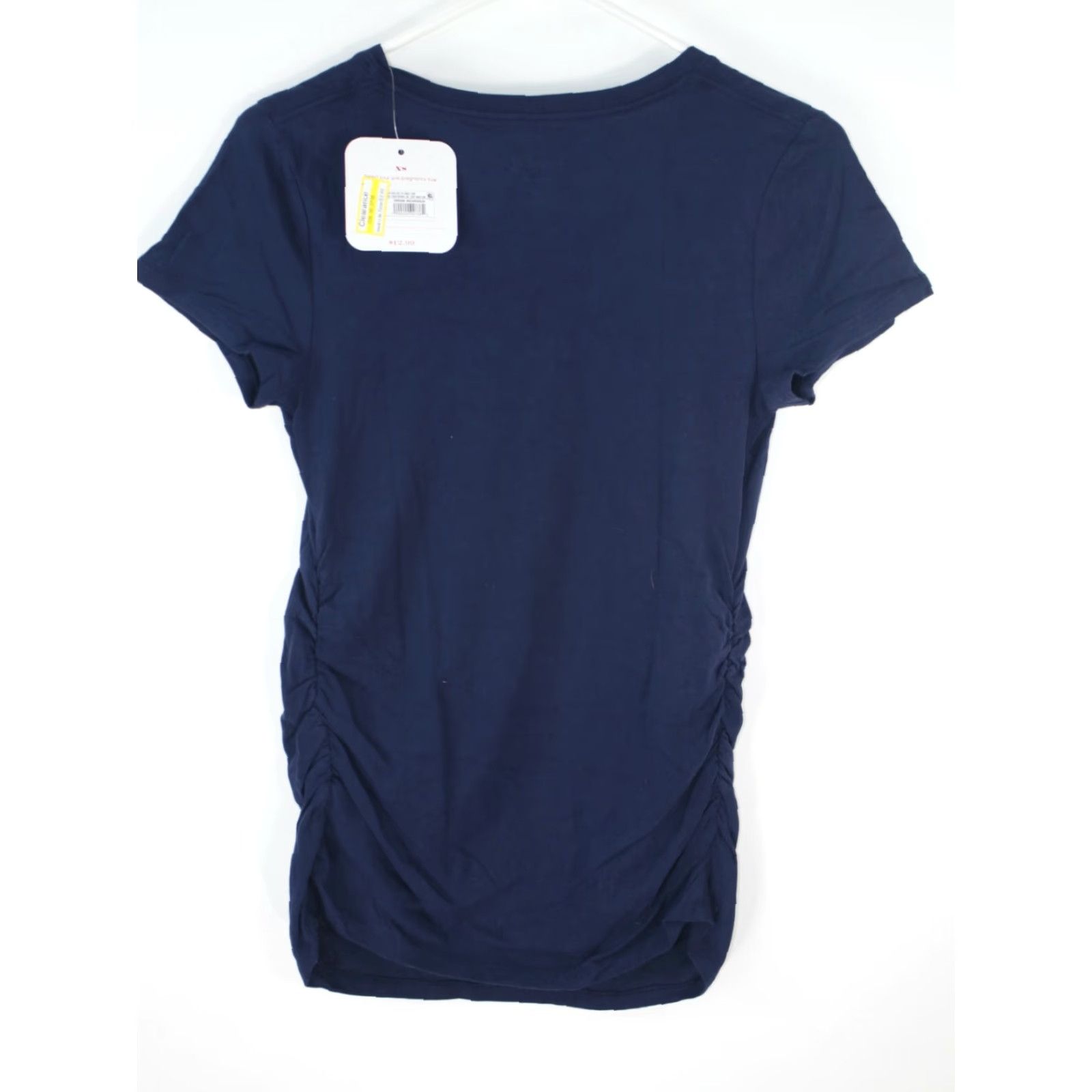 Vintage Isabel Maternity Womens Top Shirt XS Blue V-Neck Dolman Short Sleeve Regular NWT Size XS / US 0-2 / IT 36-38 - 3 Thumbnail
