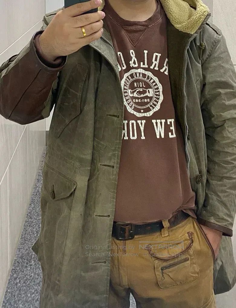 RRL Ralph Lauren mccarthy oil cotton m47 jacket parka. Size US M / EU 48-50 / 2 - 5 Thumbnail