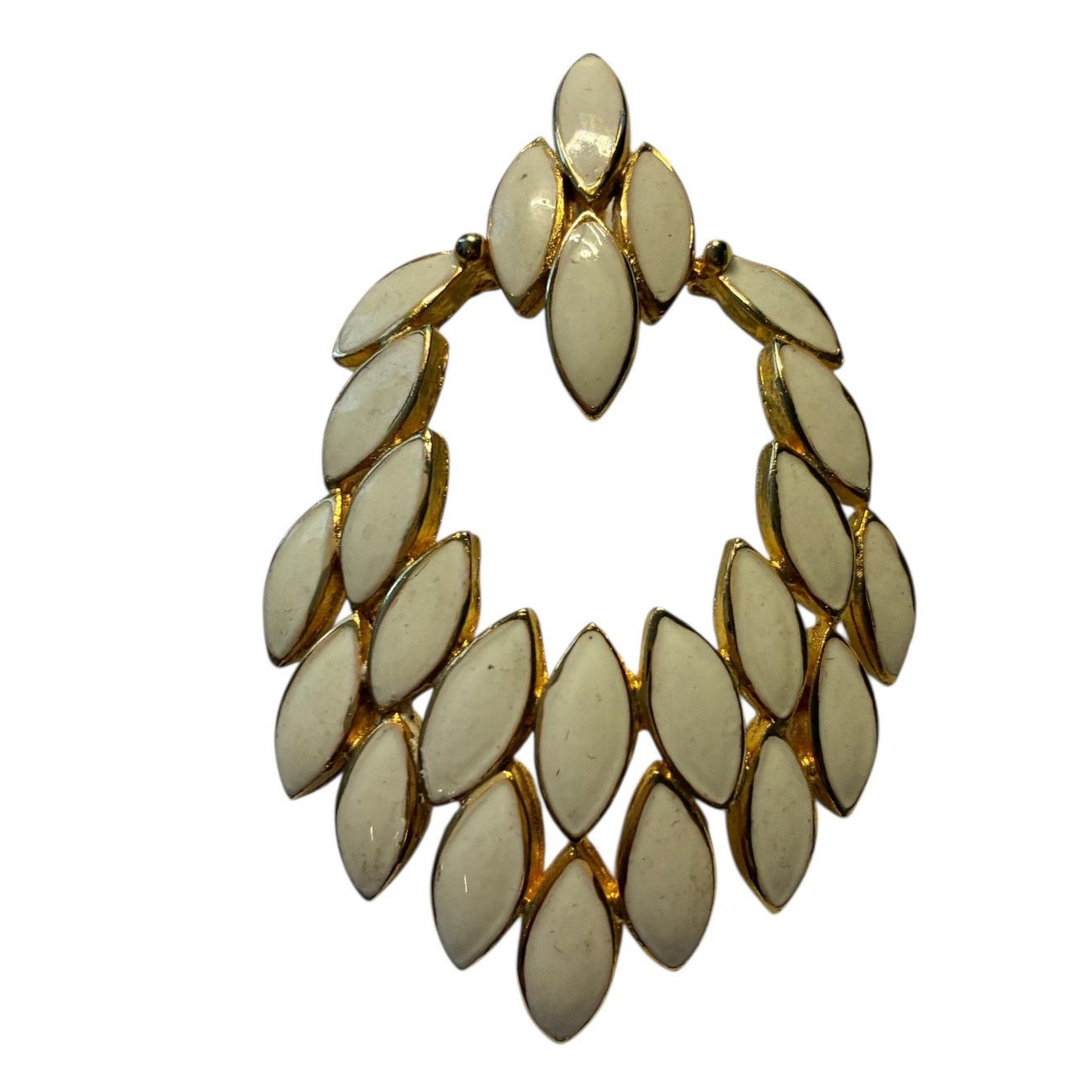 Dolce & Gabbana Dolce & Gabbana Cream Enamel Chandelier Pendant Gold Tone Size ONE SIZE - 1 Thumbnail