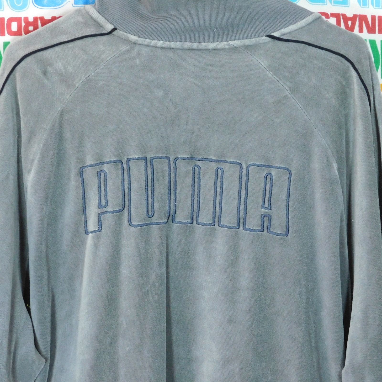 Puma Y2K Puma Velour Track Jacket Size XL Gray Black Full Zip Size US XL / EU 56 / 4 - 8 Thumbnail