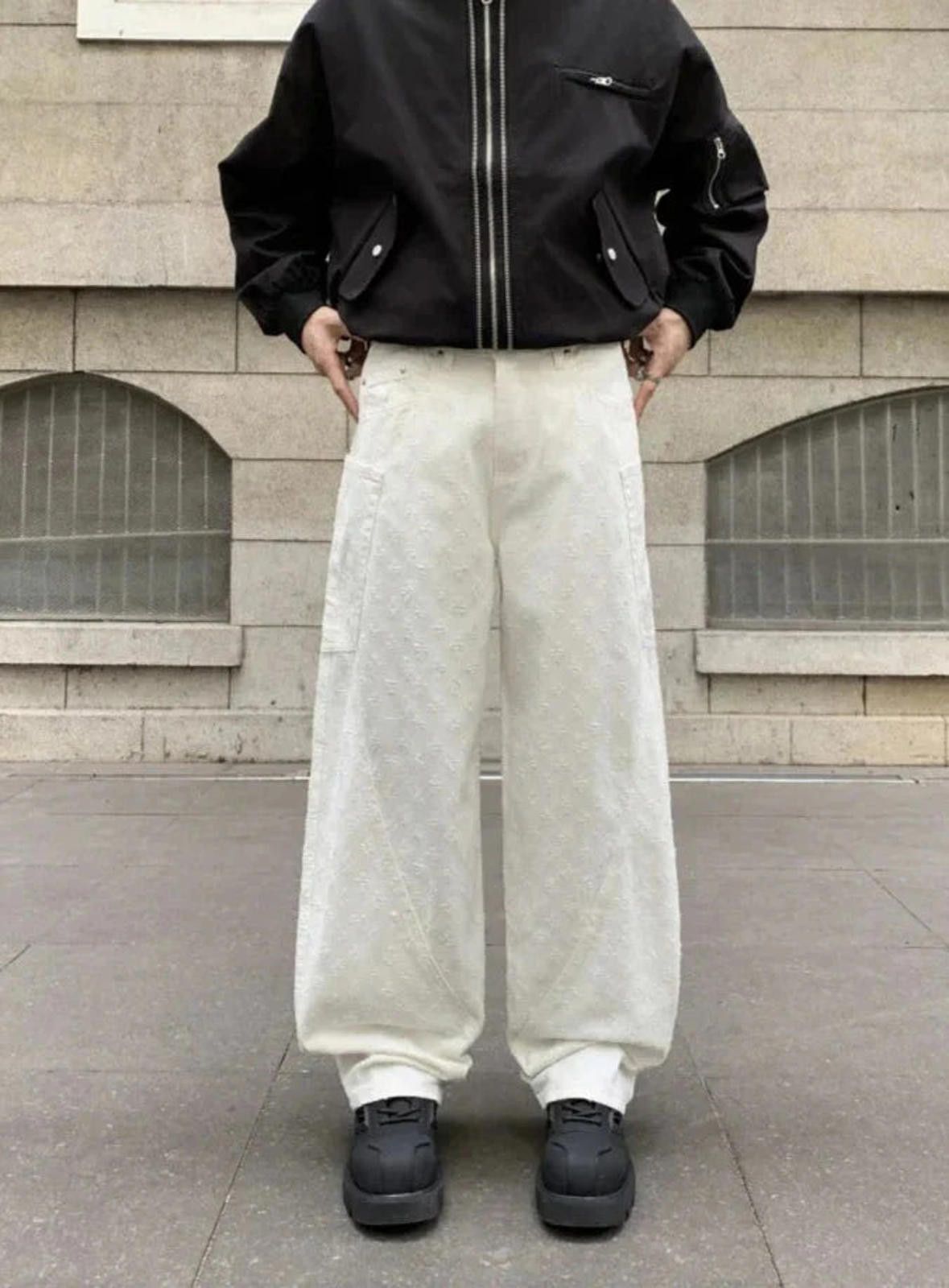 Other Relaxed Jacquard Wide Leg Jeans Size US 32 / EU 48 - 4 Thumbnail