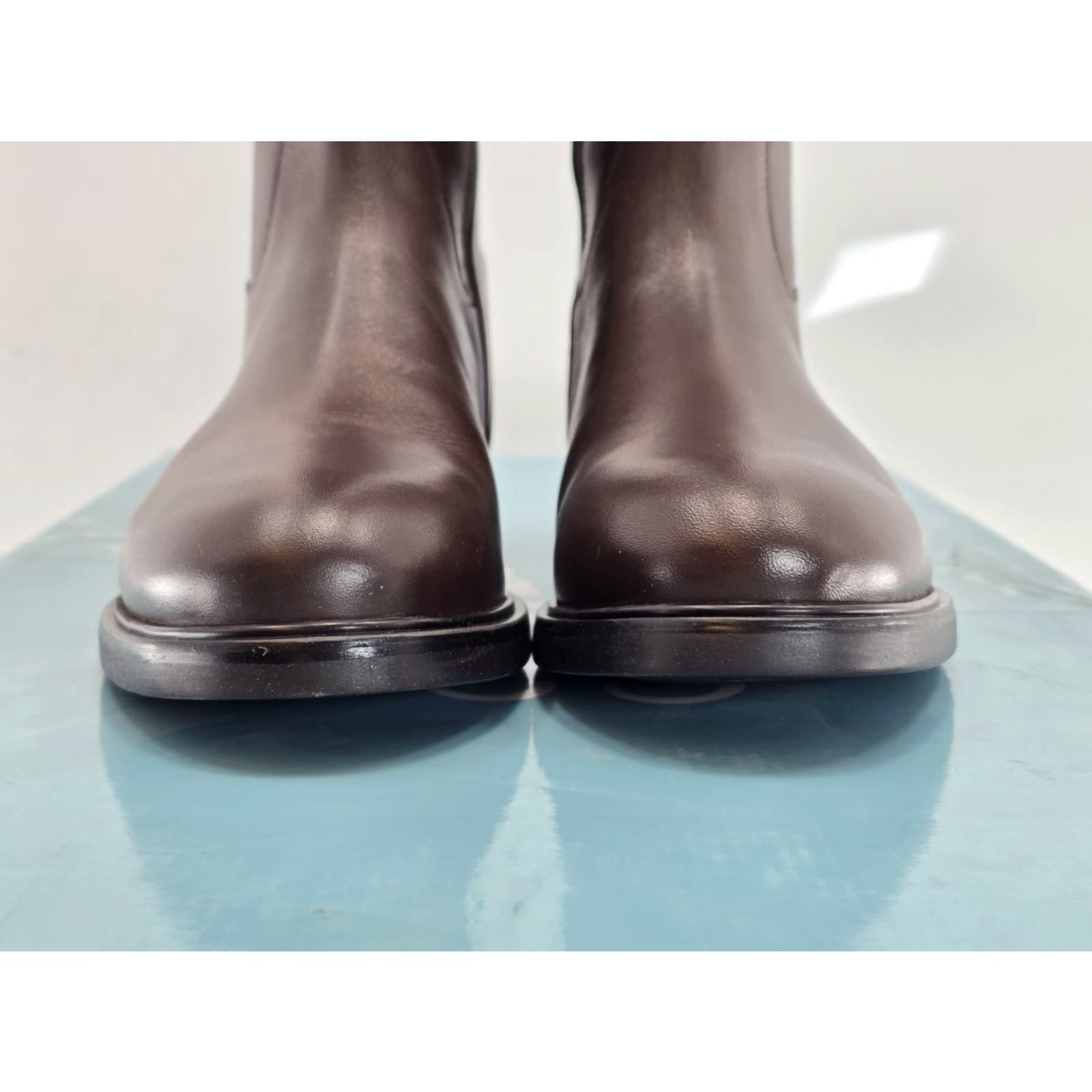 Seychelles Seychelles Dancing Circles Brown Leather Boots Sz 8 M - Women's, Knee High - Brown, Platform, Dance Theme, Shoe Size US 8 / IT 38 - 2 Thumbnail