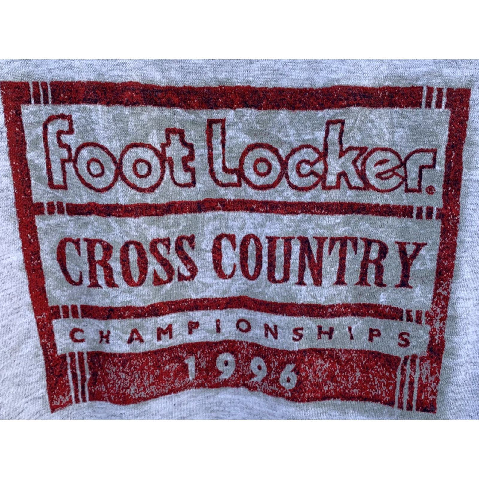 Adidas VINTAGE adidas T-Shirt Foot Locker CROSS COUNTRY CHAMPIONSHIPS 1996 XL Gray Heather Crew Neck Short Sleeve Men Logo 90s Sports USA Size US XL / EU 56 / 4 - 6 Thumbnail
