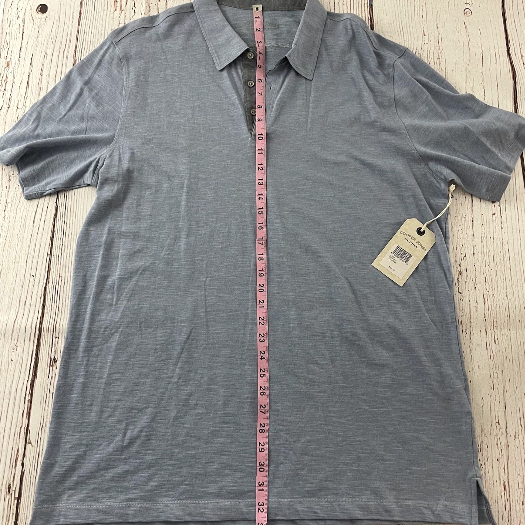 Vintage Cooper Jones Supply Short Sleeve Polo Shirt Men's XXL Blue Button-Up Shirt Size US XXL / EU 58 / 5 - 6 Thumbnail